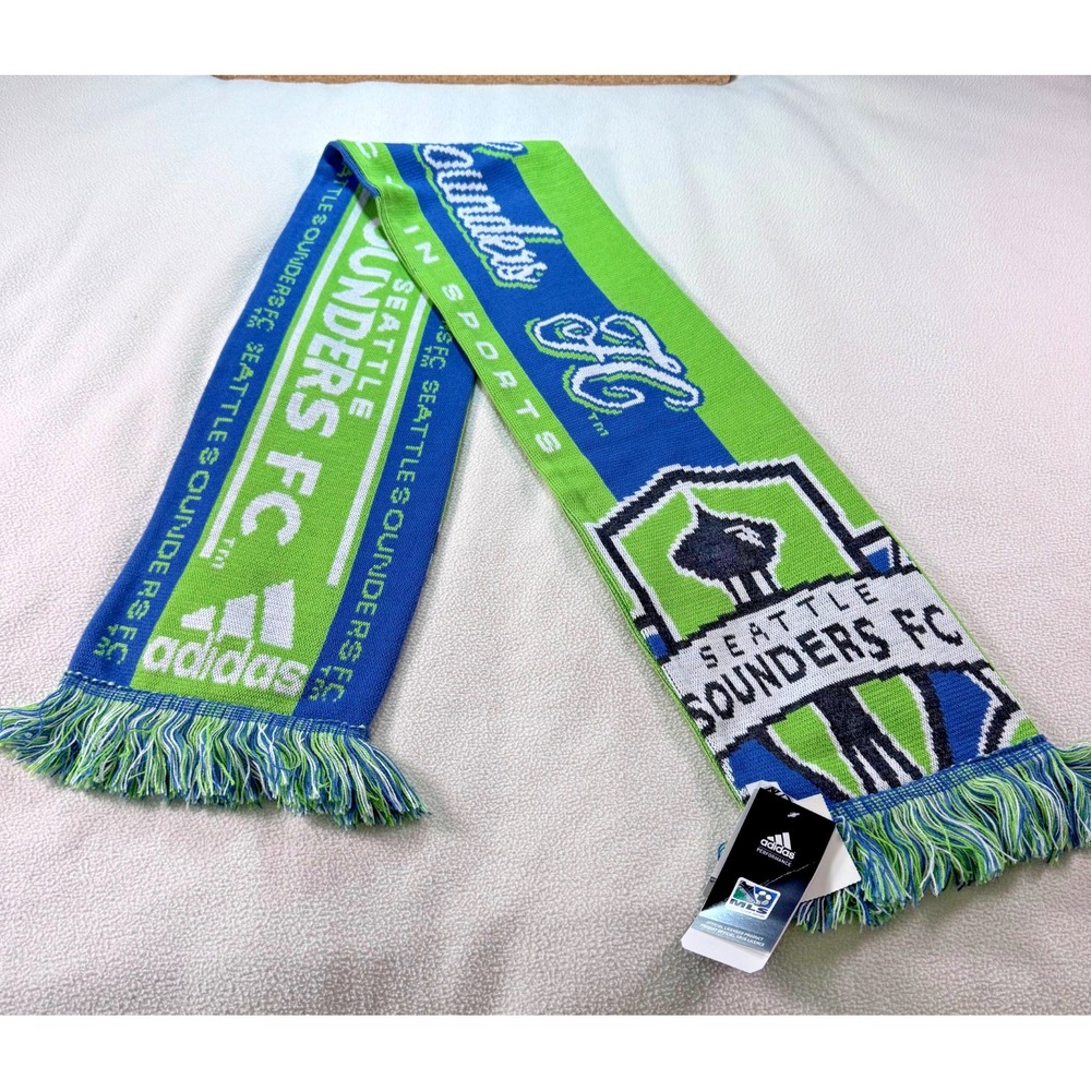 Seattle Sounders FC Scarf MLS Soccer Adidas NWT